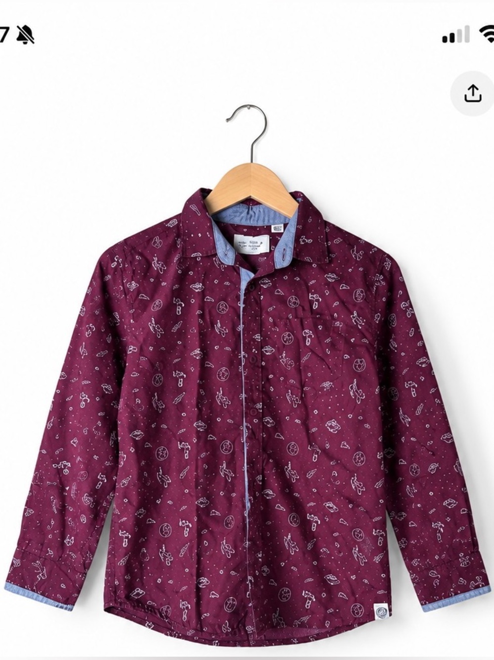 Paper Denim & Cloth Boys Graphic Print Shirt - Size 8